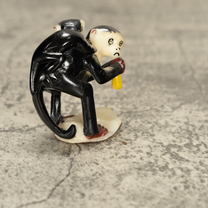 White Face Monkey With Youngster Tagua Nut Carving