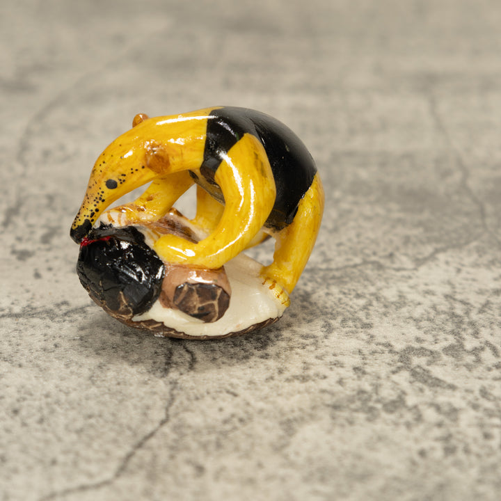 Anteater With Red Tongue Tagua Nut Carving