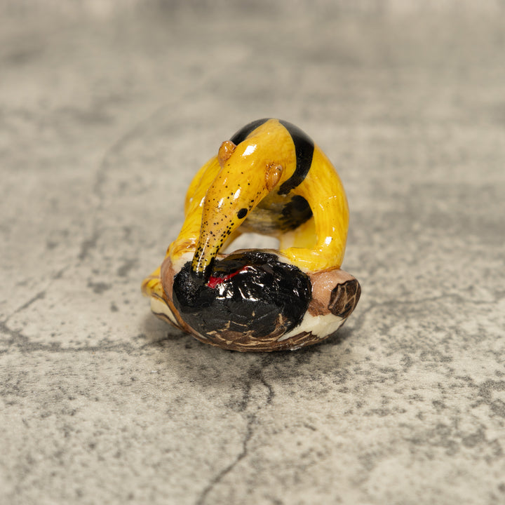 Anteater With Red Tongue Tagua Nut Carving