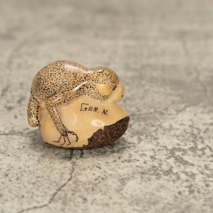 Rainforest Monkey Tagua Nut Carving