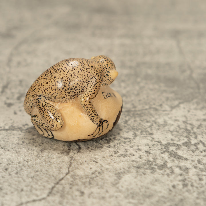 Rainforest Monkey Tagua Nut Carving