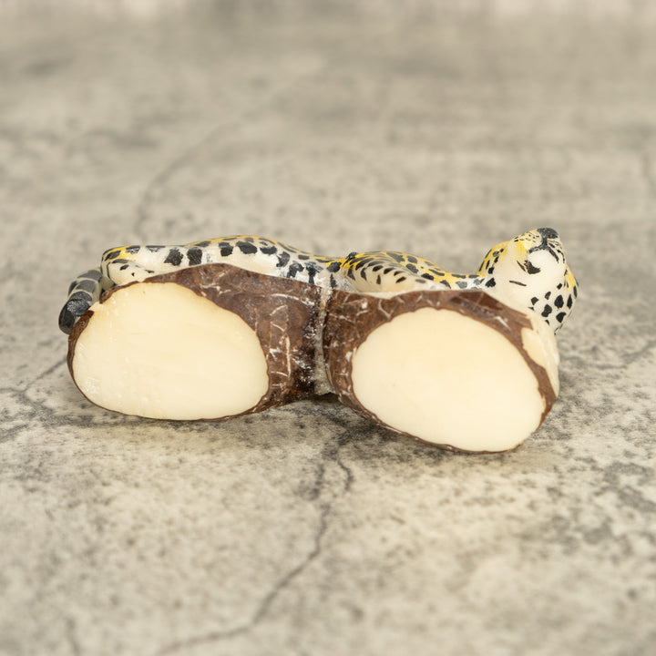 Large Jaguar Cat Tagua Nut Carving