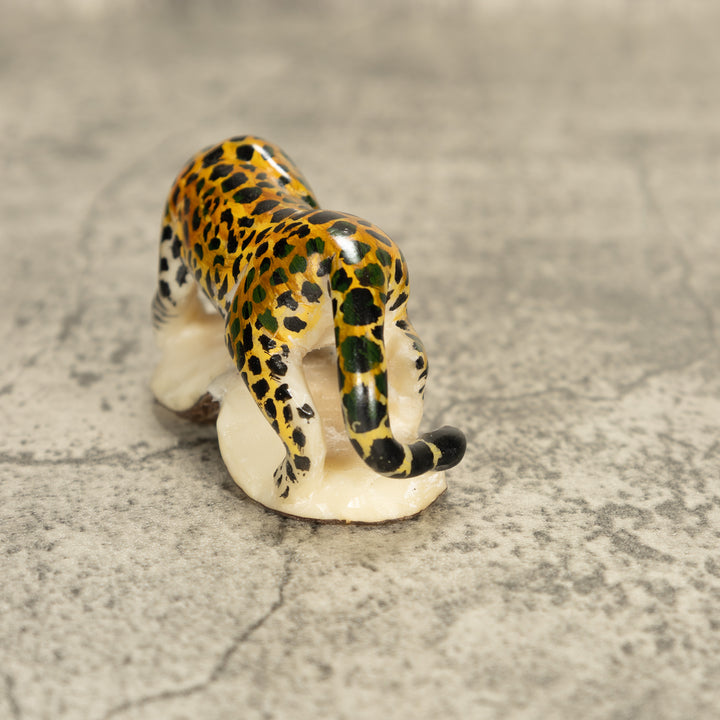 Large Jaguar Cat Tagua Nut Carving