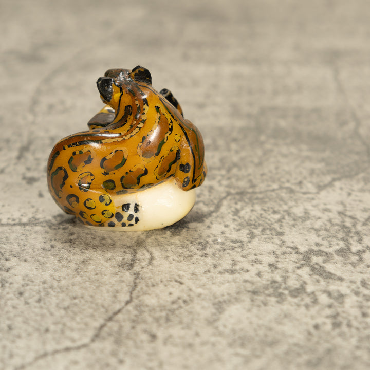 Jaguar Cat Tagua Nut Carving