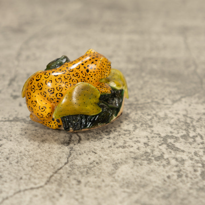 Ocelot Cat Tagua Nut Carving