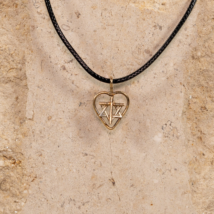 Two Faiths One Heart Sterling Silver Pendant