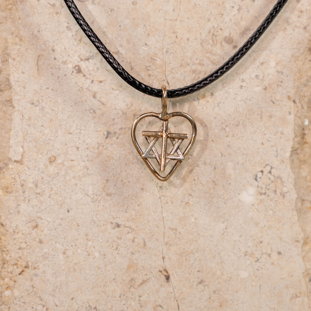 Two Faiths One Heart Sterling Silver Pendant