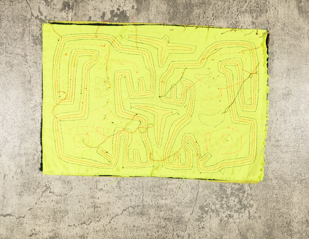 Red And Chartreuse Jungle Critters Climbing To The Sky Mola