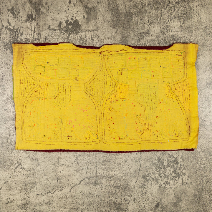 Burgundy And Yellow Flower Pot Mola
