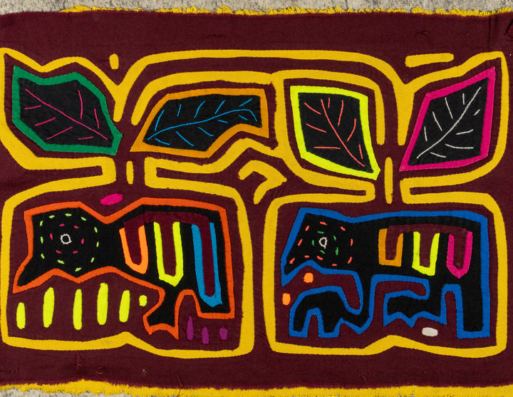 Burgundy And Gold Critter And Bird Mola