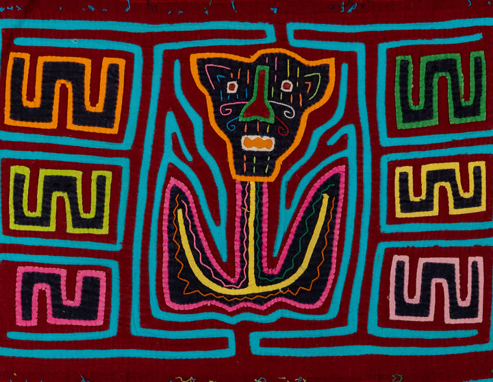 Burgundy And Turquoise Jungle Cat Mola