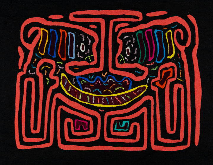 Black And Orange Optical Illusion Mola