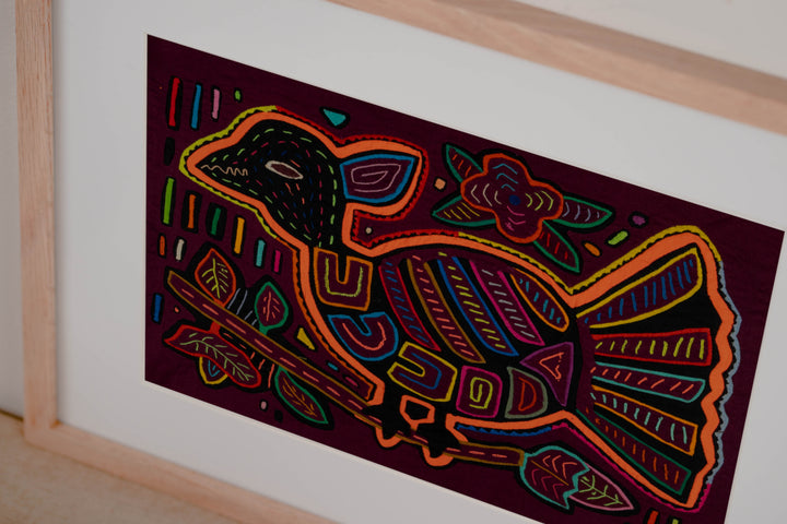Neon Orange Jungle Critter On A Branch Mola