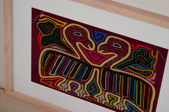 Burgundy And Yellow Optical Illusion Mola