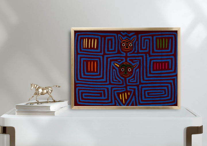 Burgundy And Blue Cat Stack Mola