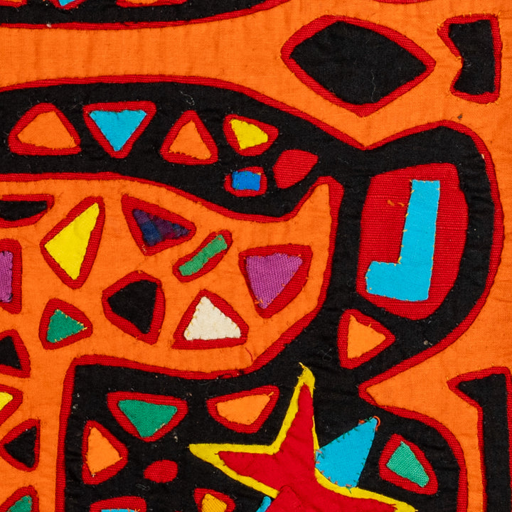 Psychedelic Orange Tulip Flowers Museum Quality Mola
