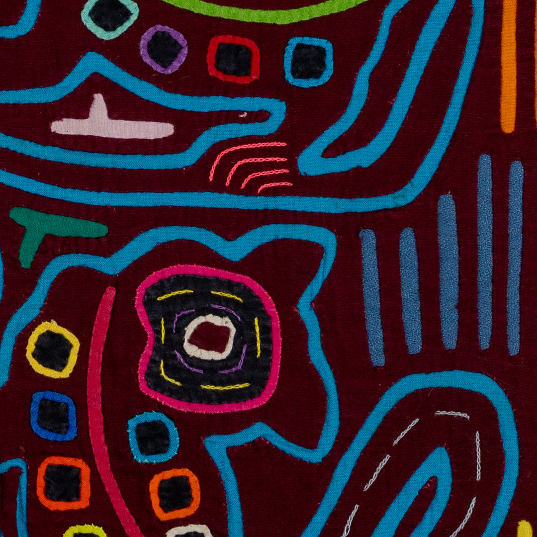 Burgundy And Turquoise Cat Menagerie Mola