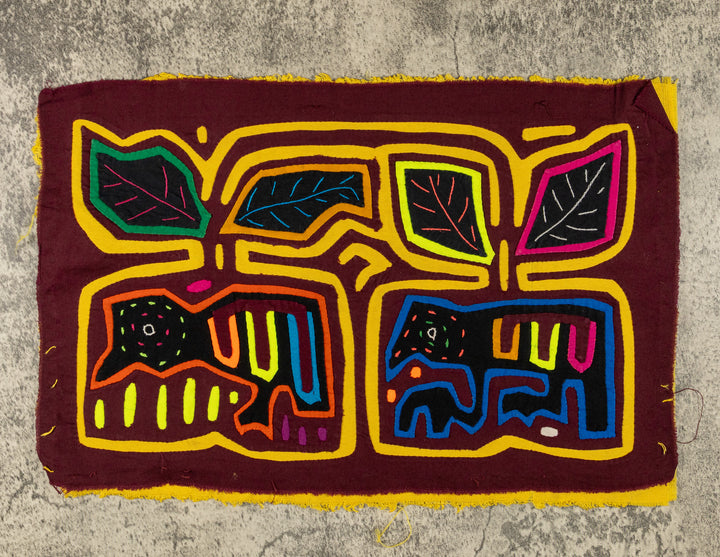 Burgundy And Gold Critter And Bird Mola