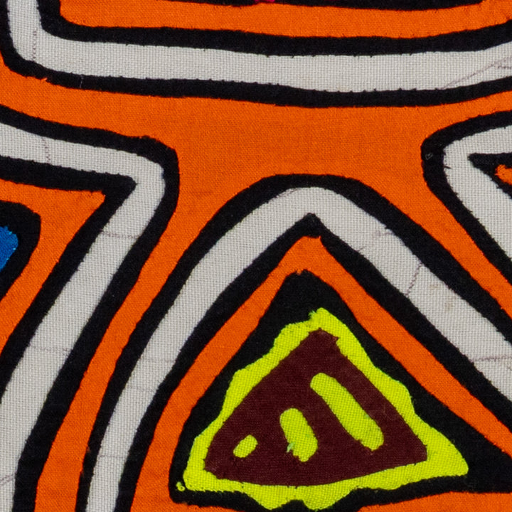 Orange And White Dancing Bird Optical Illusion Mola