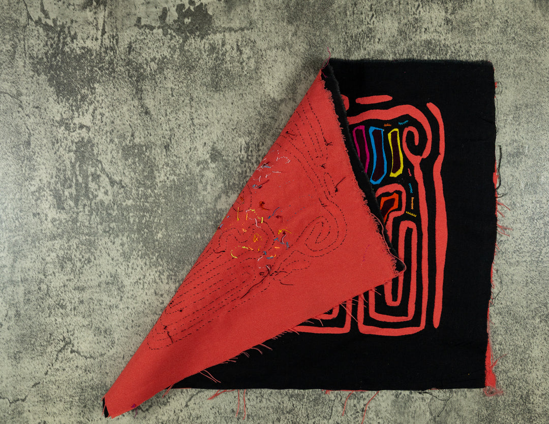Black And Orange Optical Illusion Mola