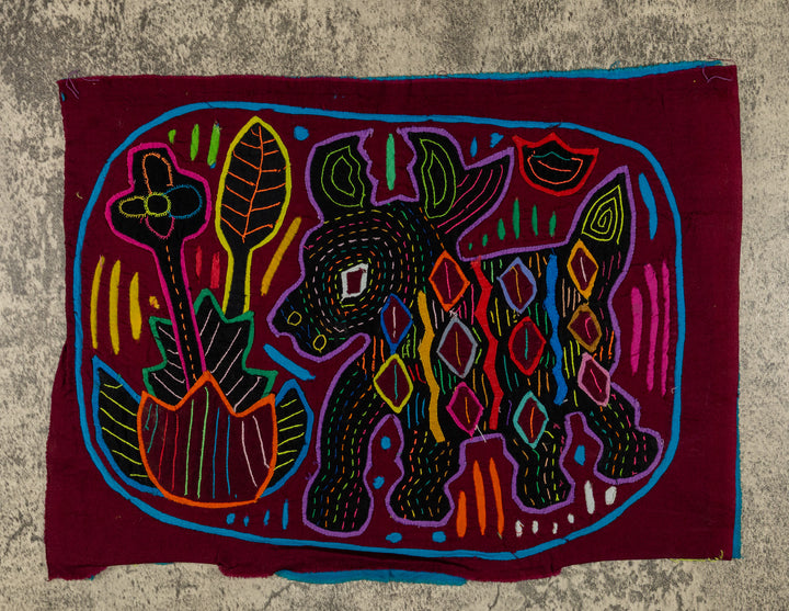 Maroon Puppy Dog In The Garden Mola