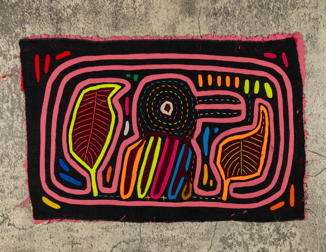 Black And Pink Jungle Bird Mola