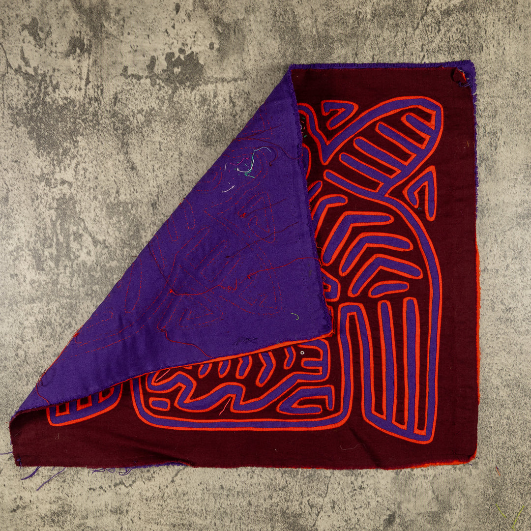 Burgundy Orange And Blue Seagull And Fish Mola