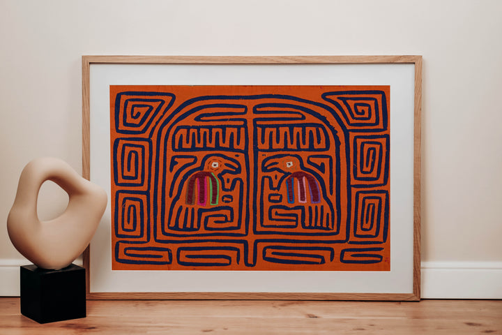 Orange And Blue Birdcage Mola