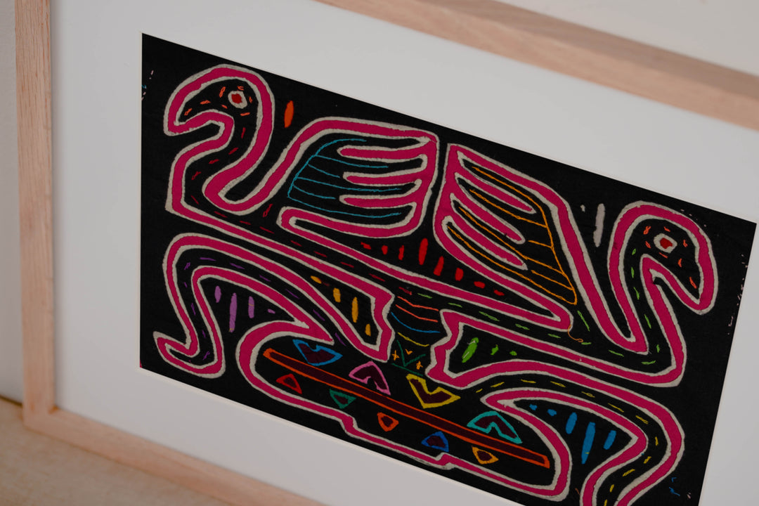 Pink And White Swan Lake Or Optical Illusion Mola