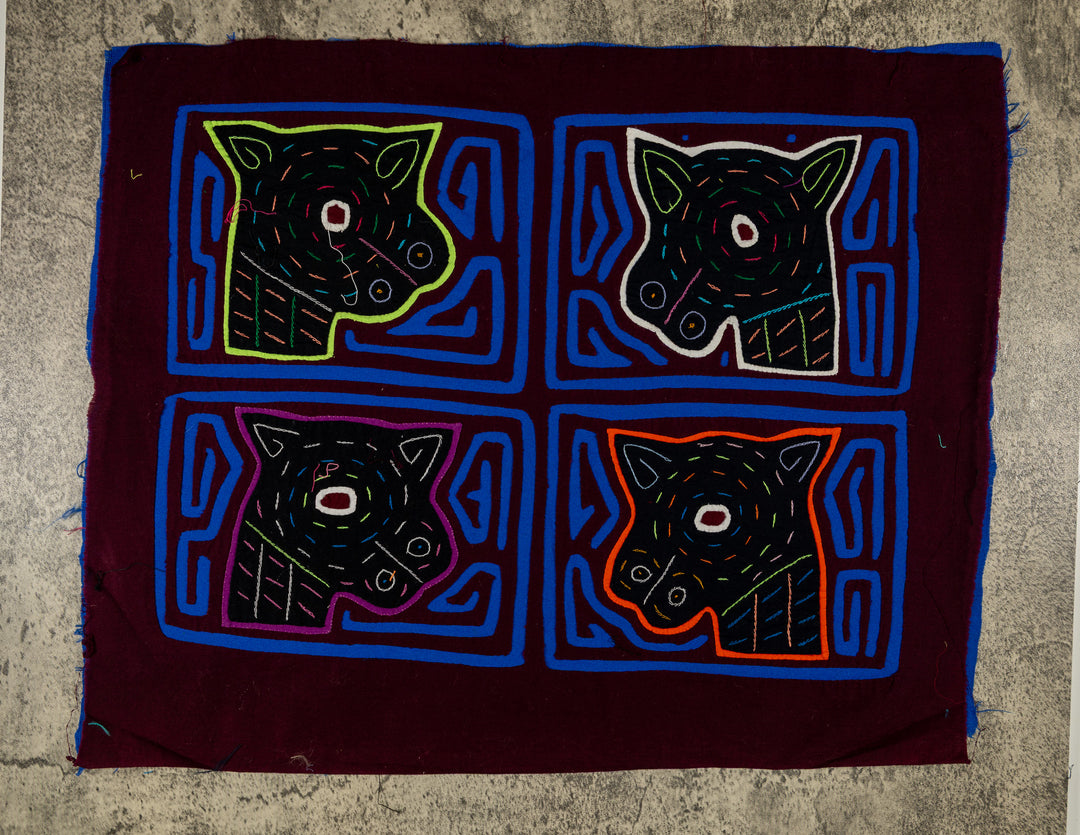 Burgundy And Blue Puppy Dog Mola
