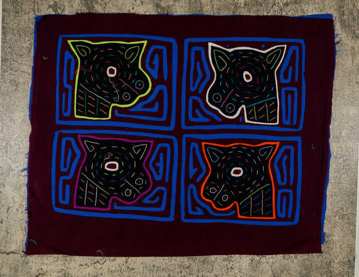 Burgundy And Blue Puppy Dog Mola