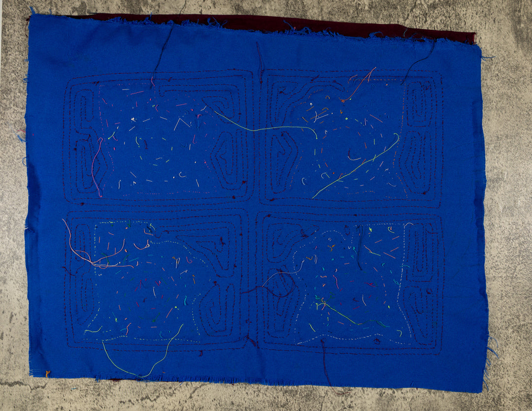 Burgundy And Blue Puppy Dog Mola