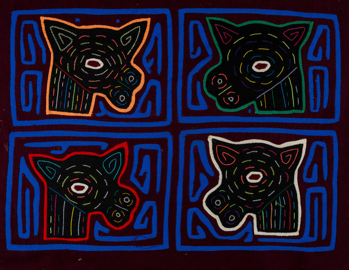 Burgundy And Blue Puppy Dog Mola