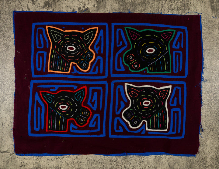 Burgundy And Blue Puppy Dog Mola