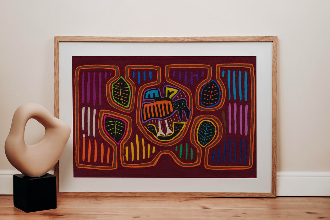 Orange And Burgundy Birdcage Mola
