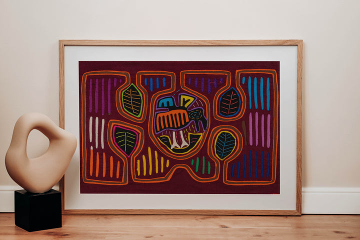 Orange And Burgundy Birdcage Mola