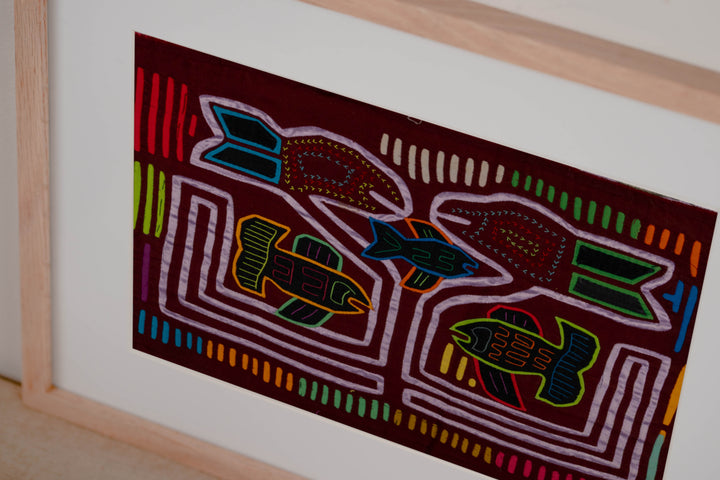 Burgundy And Purple Satin Fish And Bird Mola