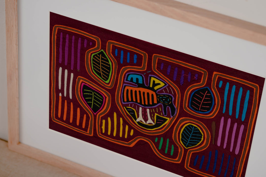 Orange And Burgundy Birdcage Mola