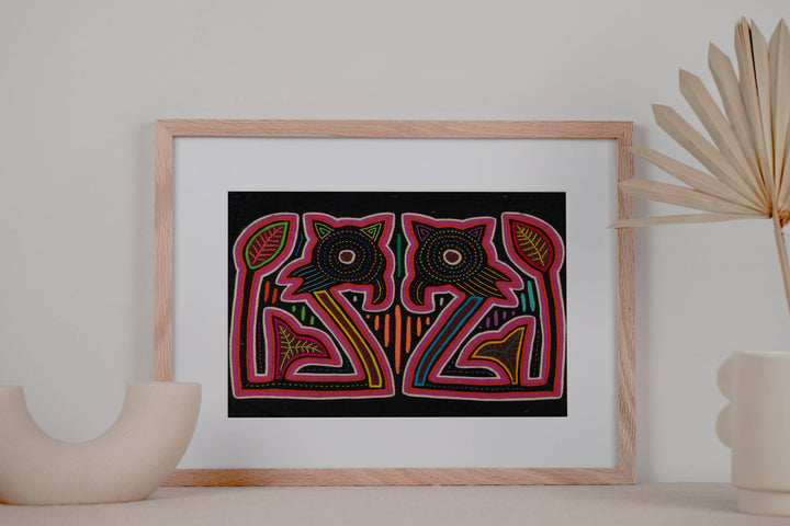 Black And Pink Jungle Critters Mola