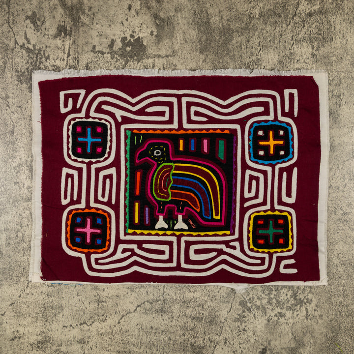 Burgundy And White Birdcage Mola