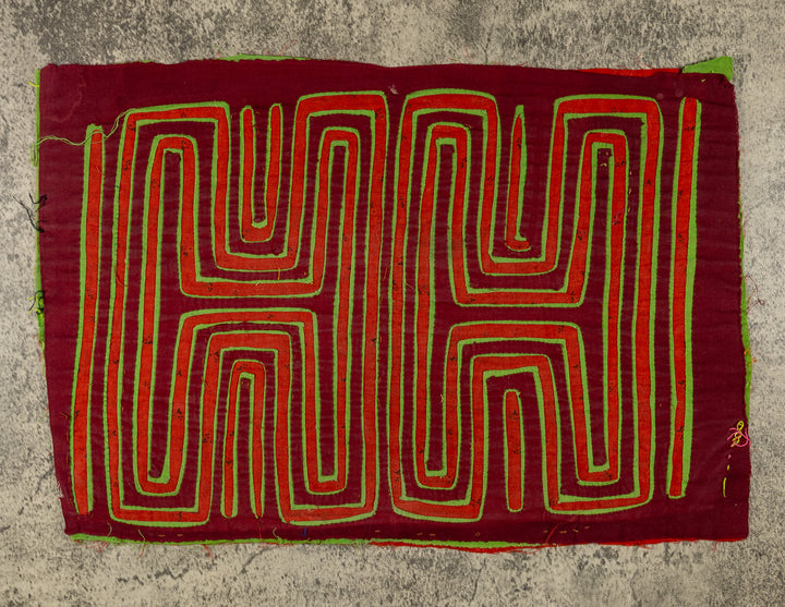 Vintage Orange Green And Maroon Classic Design Mola