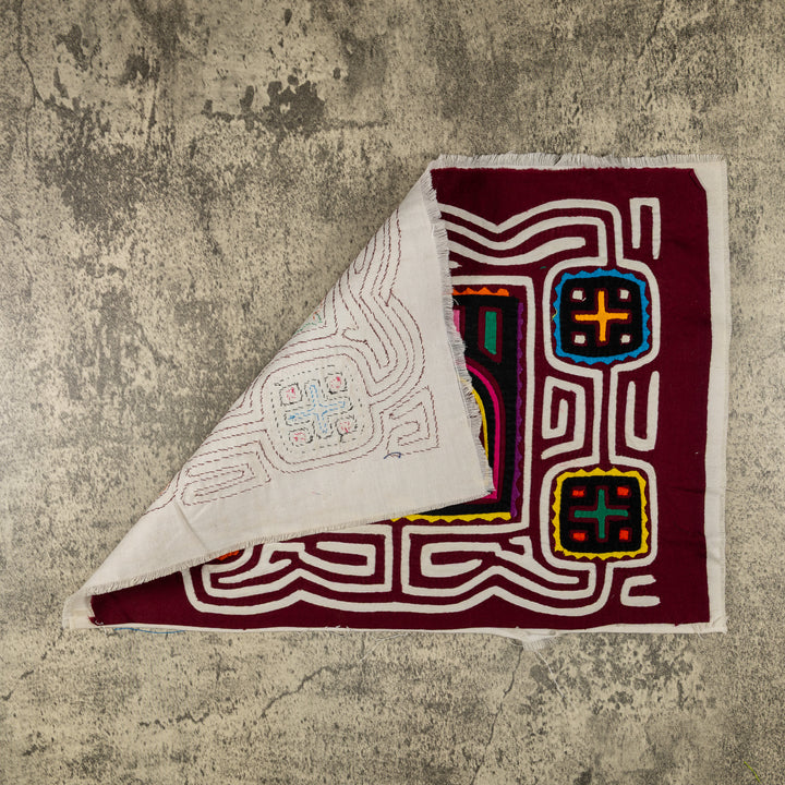 Burgundy And White Birdcage Mola