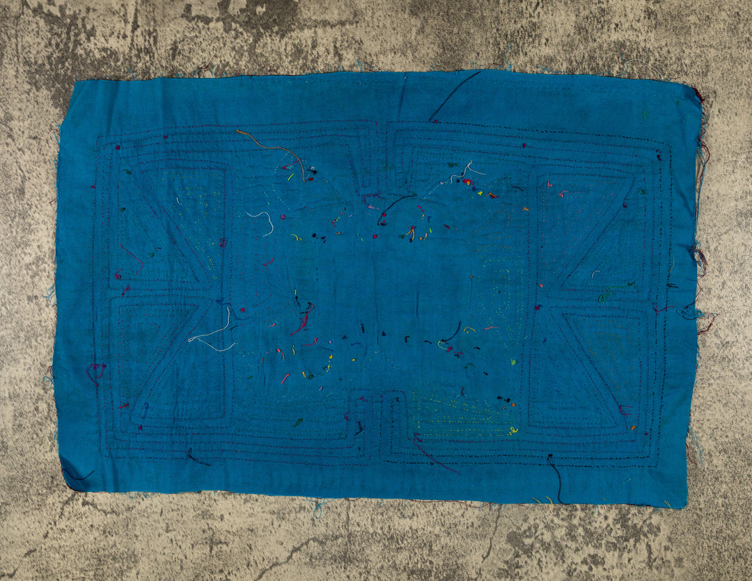 Burgundy And Turquoise Jungle Joker Mola