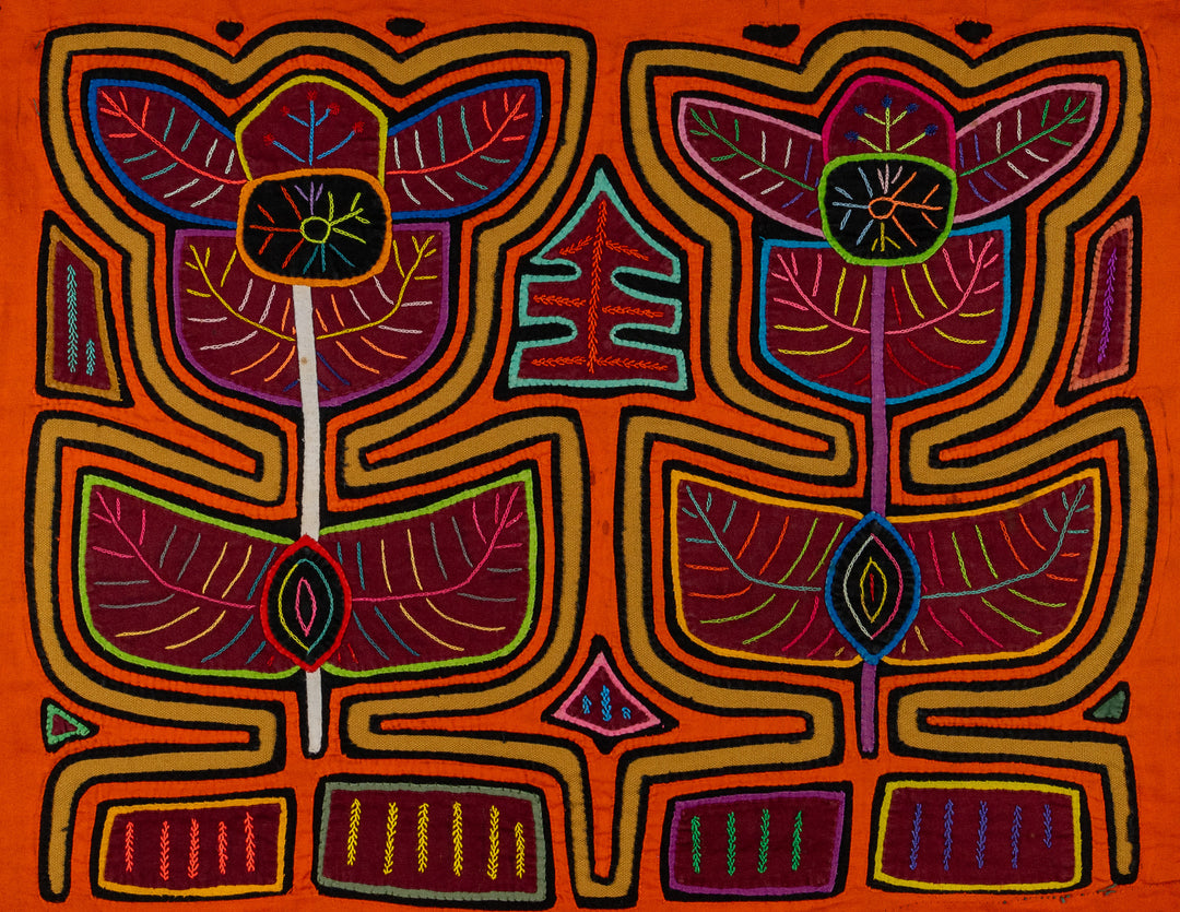 Orange Flower Garden Mola