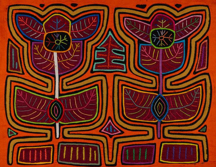 Orange Flower Garden Mola