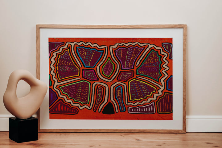 Orange And White Floral Flower Mola