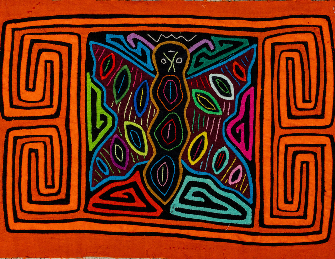 Orange And Black Angry Butterfly Symmetry Mola