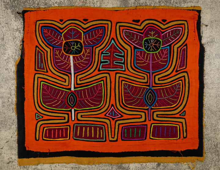 Orange Flower Garden Mola
