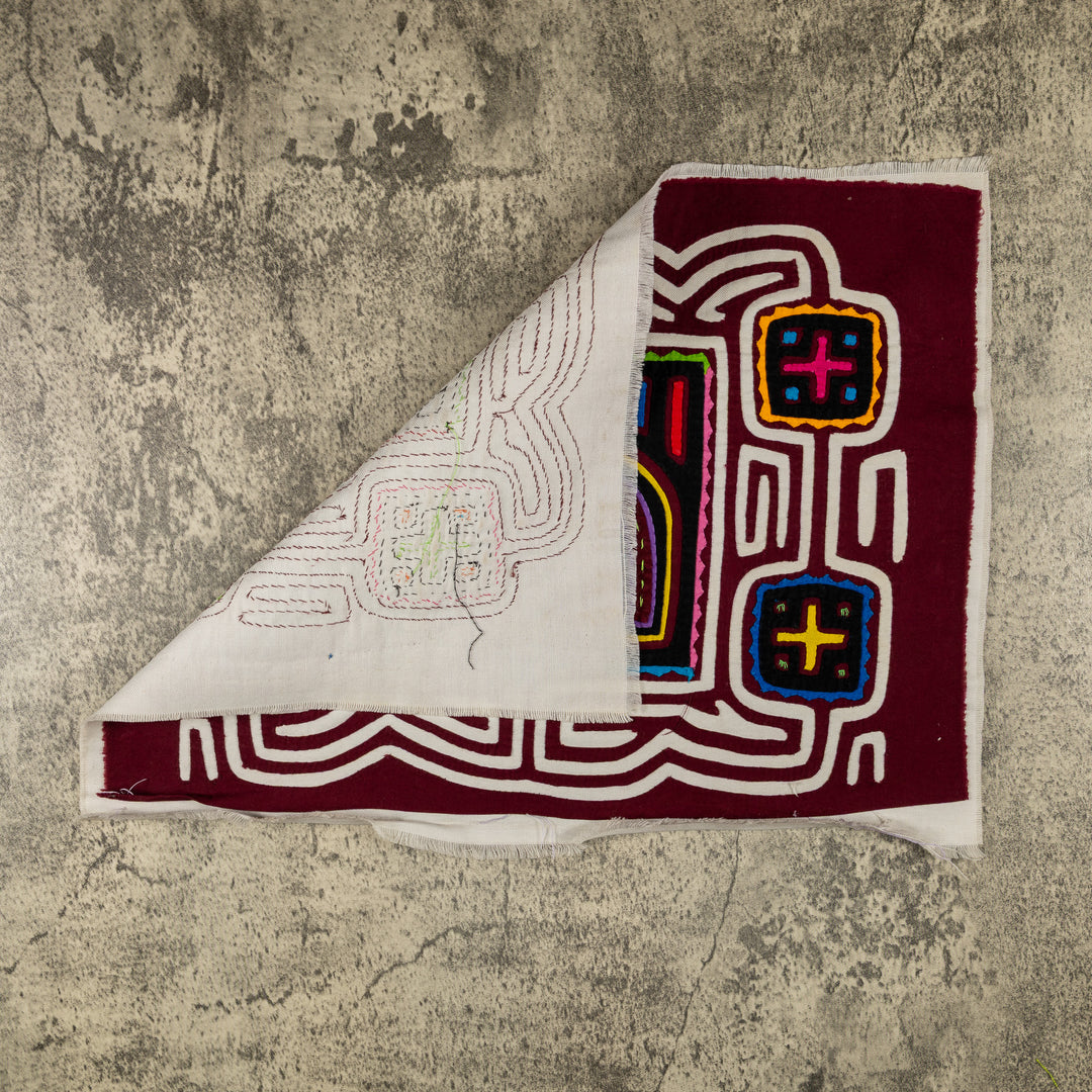Burgundy And White Birdcage Mola