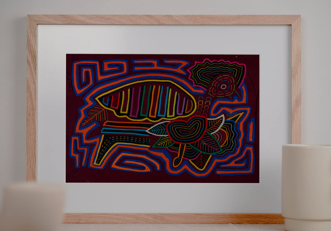 Burgundy And Blue Queen Of The Jungle Mola